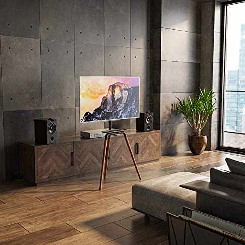 Artistic Easel Tripod TV Floor Stand for 45 to 65 Inch LED LCD Screen, PUTORSEN Portable Studio TV Display Stand, Adjustable TV Studio Mount with VESA 600x400mm, Holds up to 100lbs, Black