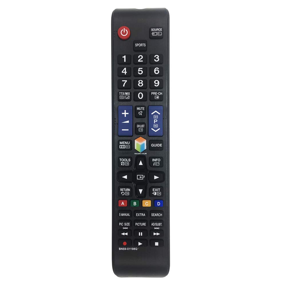 MYHGRC New Replacement tv Remote BN59-01198Q for all samsung tv remote control 3D LCD LED smart TV - No Setup Required