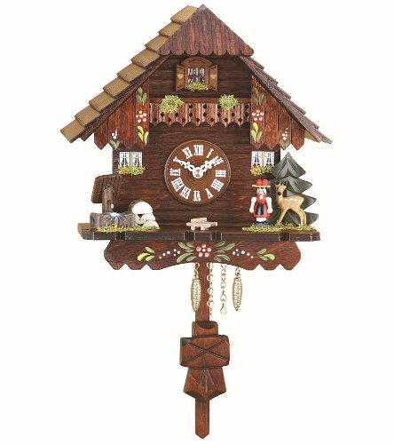 Trenkle Kuckulino Black Forest Clock Black Forest House with quartz movement and cuckoo chime TU 2037 PQ