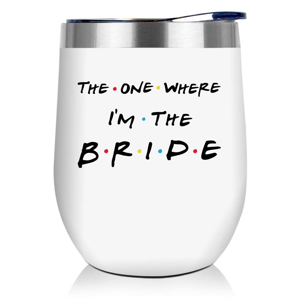 NEWELEVEN Bridal Shower Gifts - Wedding Present for Her - Bride to Be, Bachelorette Gift, Engagement Gift for Women - Keepsake for Bride to Be, Fiancee, Wifey, Her - 12 Oz Tumbler