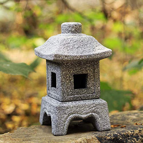 zenggp Candlestick Decoration Imitation Stone Mini Lighthouse Bluestone Lantern Garden Ceramic Landscape Micro Landscape Tea Ceremony