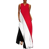 TAIZIYEAH Long Dress Sealand,Principality of Flag Women's Summer Casual Loose Dress Long Dress Short Sleeve for Girls Fashion Skirts S