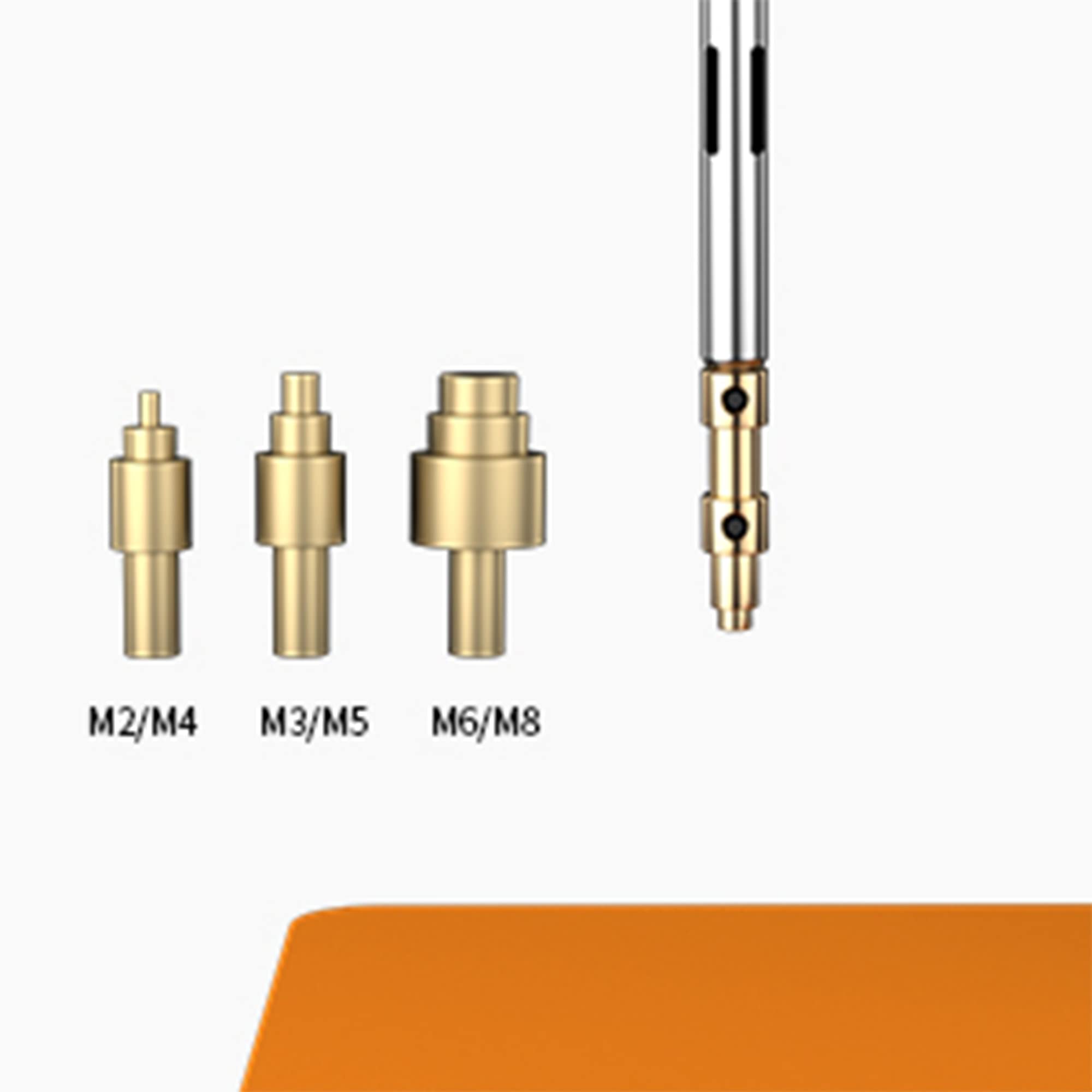 Mokaou Heat-Set Insert Tips For Sizes M2 M2.5 M3 M4 And M5 Heat Inserts Tips Compatible For Hakko Fx 888d T18 900m Fx600 Weller Sp40nkus St And Wlc100 Applied For Connecting 3d Printed Parts
