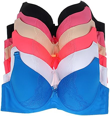 Lift Push-up Bra Padded Underwire T-Shirt Bra 6 Pack