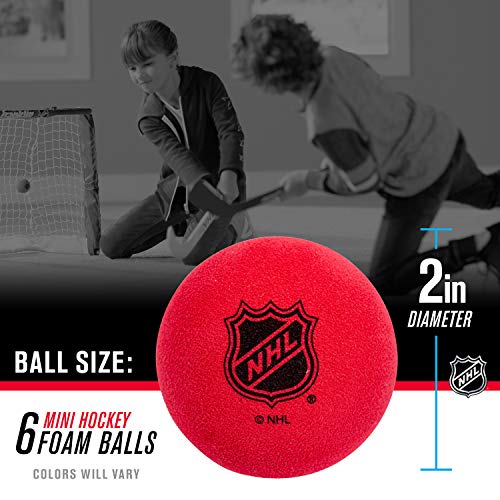 Franklin Sports Mini Indoor Floor Hockey Balls for Kids 6 Soft Foam