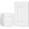 DEWENWILS Wireless Light Switch Remote Control Outlet, Remote Power Wall Switch for Lamps, No Wiring Needed, 15 AMP Heavy Duty, 100 FT Range