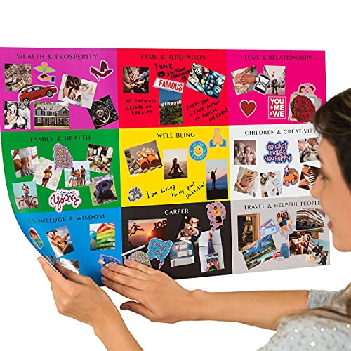 Vision Board Kit, Dream Boards with Motivational Stickers, Vision Board