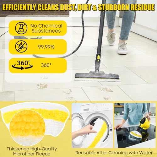 Kärcher EasyFix SC1 SC2 SC3 SC4 SC5 Steam Cleaner Accessories Kit with Nozzles, Brushes, Squeegee & Microfibre Cloths – Floor Cleaner, Waves, Tiles
