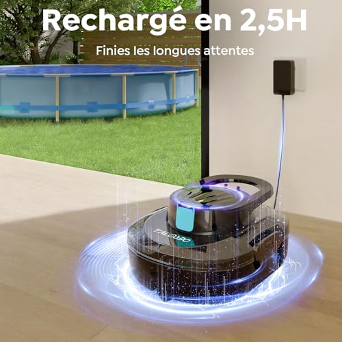 TALOSBO (2026 Upgrade) S1PRO Wireless Pool Robot, 120 Min Autonomy, Compact Pool Cleaner, Double Motor Above-Ground Pool Vacuum Cleaner, 2.5H Quick Charge, for Pools up to 100 m²