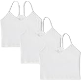 Pact Organic Cotton Women's Everyday Shelf Bra Cropped Camisole 3-Pack