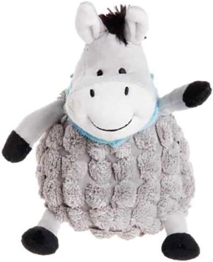 Petface Farmyard Buddies Dumpy Donkey Plush Toy Grey