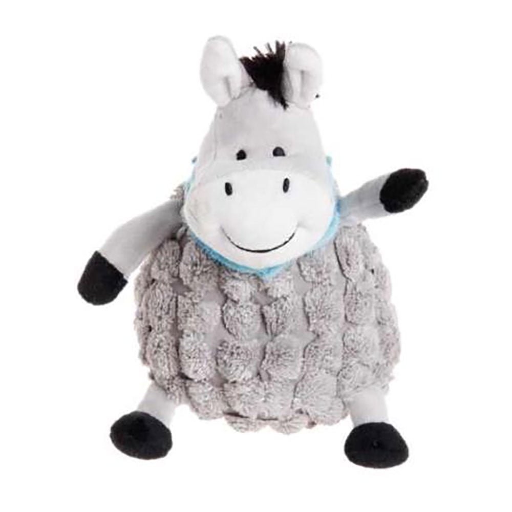 Petface Farmyard Buddies Dumpy Donkey Plush Dog Toy, Grey — image 1