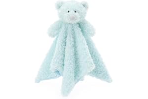 Apricot Lamb Peach Bear Cuddly Soft Loveys Security Blanket for Baby Boy and Girl, 14x14 Inches for Newborn, Infant and Toddl