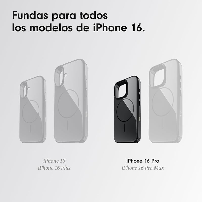 Funda para iPhone 16 Pro – MagSafe, Funda Resistente a los arañazos, Delgada, Interior de Microfibra – Negro Medianoche