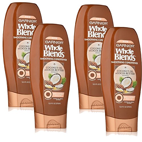 Garnier Whole Blends Conditioner with Coconut Oil & Cocoa Butter Extracts, 12.5 Fl Oz, Pack of 4