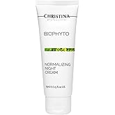 -CHRISTINA- Bio Phyto Normalizing Night Cream with Hyaluronic Acid & Vitamin E | Stress Reducing& Barrier Strengthening Night Cream for Face for Oily & Combination Skin 75ml