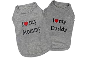 DERUILA 2 Pack Puppy Shirt for Small Dog Boy-Dog Clothes Pet Fashion Casual Breathable Comfortable Apparel Outfits for Dog Cat