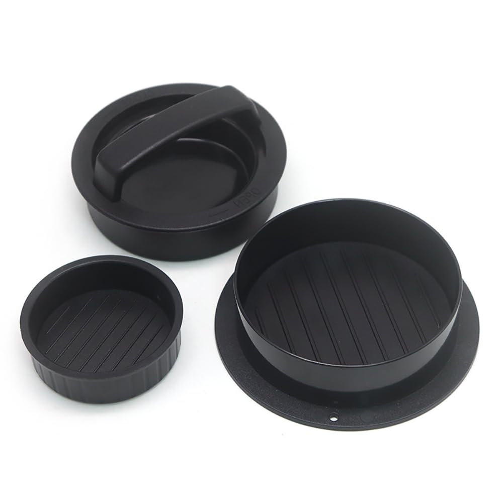 KOMUNJ Burger Patty Press 3-in-1 Set, Hamburger Patty Maker, Perfect Burger for Burger Patties