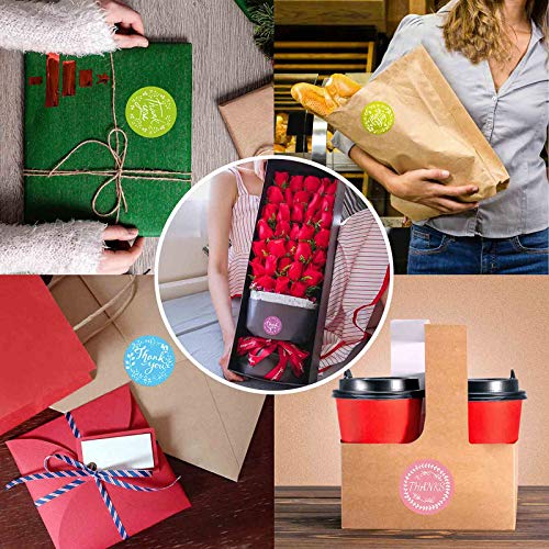 Thank You Stickers Roll， 10 Designs 1.5\