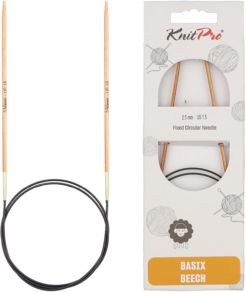 KnitPro Basix Beech Fixed Circular Needles 40in 2.50mm