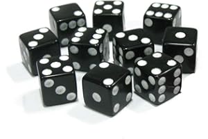 Dice Set of 100 Pcs Dice Reusable Plastic Casino Dice Diameter 8mm