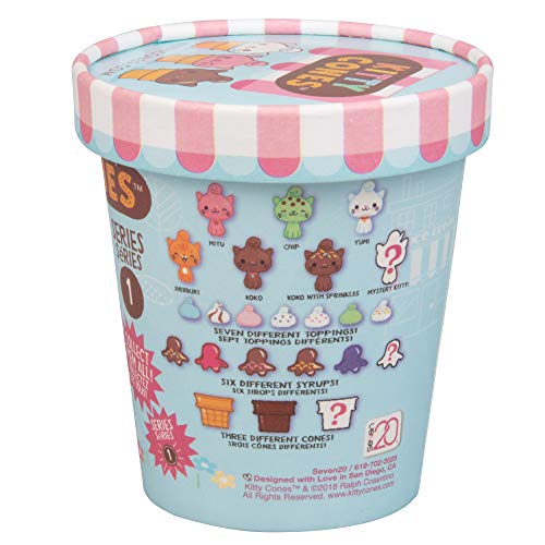 Kitty Cones Eraser Blind Box Comes with a Kitty, Cone and Four