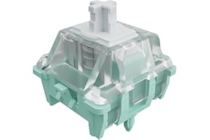 Zhouwang Gateron Magnetic Jade Keyboard Switches,HiFi Mahjong Sound Linear Factory Pre-Lubricated Free-Setting Pre-Travel for Magnetic Mechanical Keyboards Switches(Magnetic Jade,10PCS)