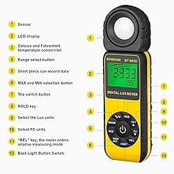 Digital Lux Light Meter,BT-881D Illuminance Meter