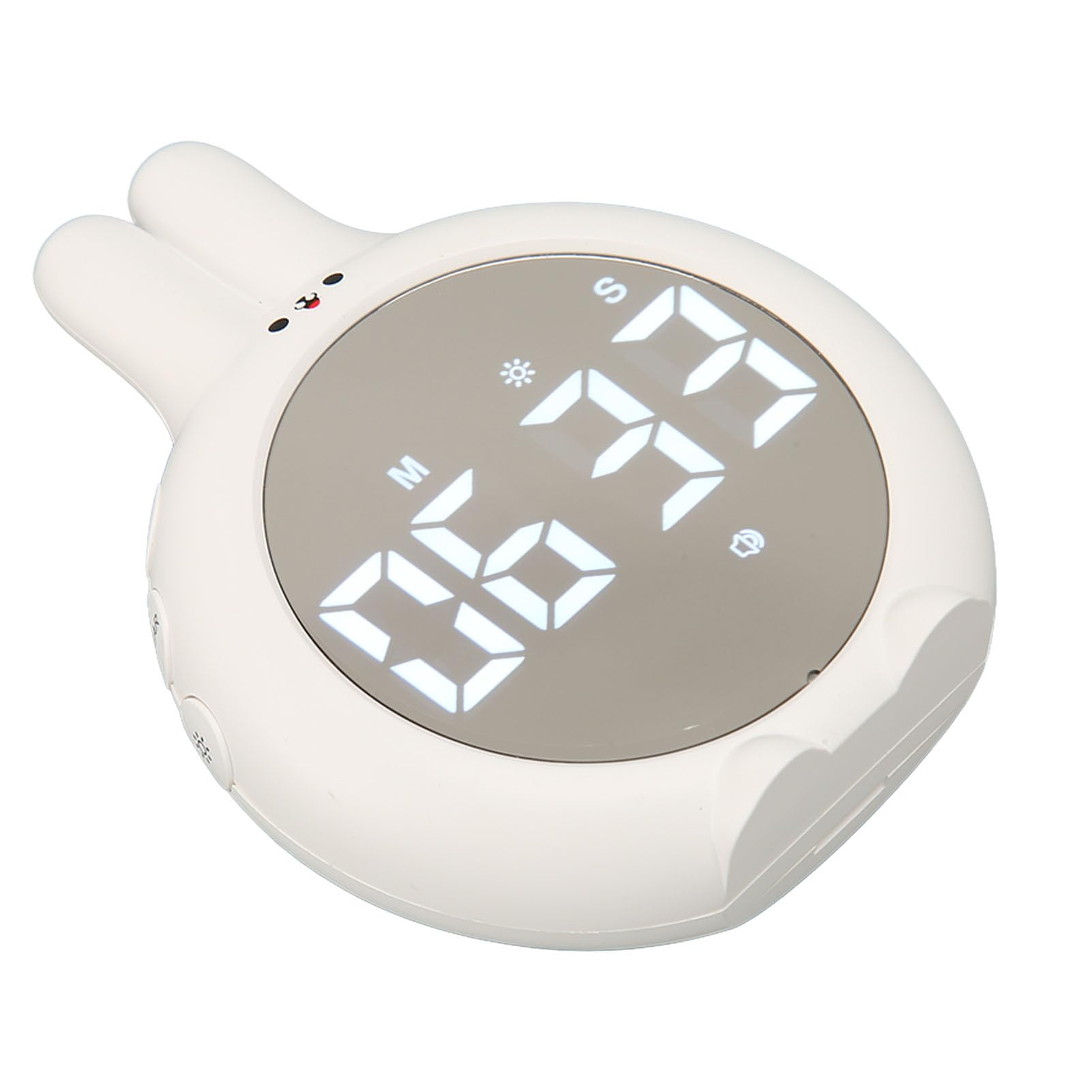 Photo 1 of **MINOR DAMAGE** Cute Bunny Countdown Timer, Rabbit LCD Countdown Timer, Kitchen Timer with Ringer, Vibration, Mute, Bright Color, Energy Saving Mode, ABS Plastic, White, for, and So On