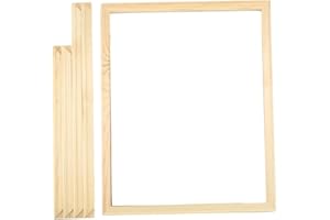 Canvas Frame, Canvas Frame 16x20 Inch Wooden, Easy to Assemble 4 Rectangular Strips, DIY Stretcher Frames for Oil Painting, P