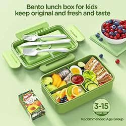 Jelife Bento Box Kids Lunch Box - Large Bento-Style