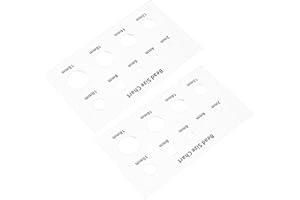 SUPVOX 2pcs Acrylic Bead Sizer Tool with Rhinestone Size Chart 2-18mm Jewelry Ruler Measuring Tool