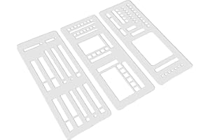 MLAOAIK Handmade Flexible Record Template, Reusable Planner Stencils for Journaling, Calendar, Checklists, Scrapbooking & DIY Craft Supplies (B Set)