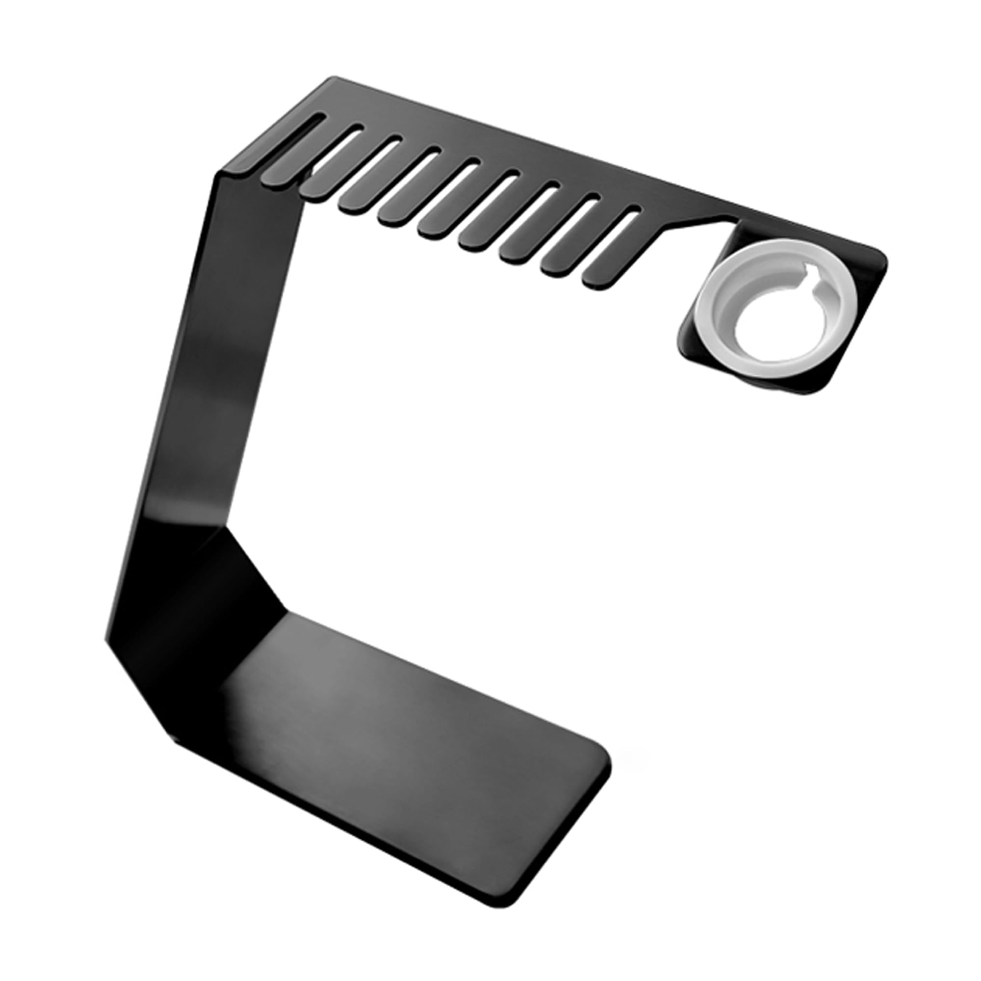 TYESTAND Watch Band Organizer with Charger Groove for Apple Watch,Stainless Steel Watch Strap Storage Rack for Smart Watch,Desk Hanging Display Holder for iWatch Series Strap (Matte Black)