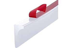 QYDKWK 39 Inch Shower Dam Shower Threshold Collapsible Water Barrier Self-Adhesive Shower Water Stopper Splash Guard Keeping Dry and Wet Separation for Bathroom and Kitchen (White)