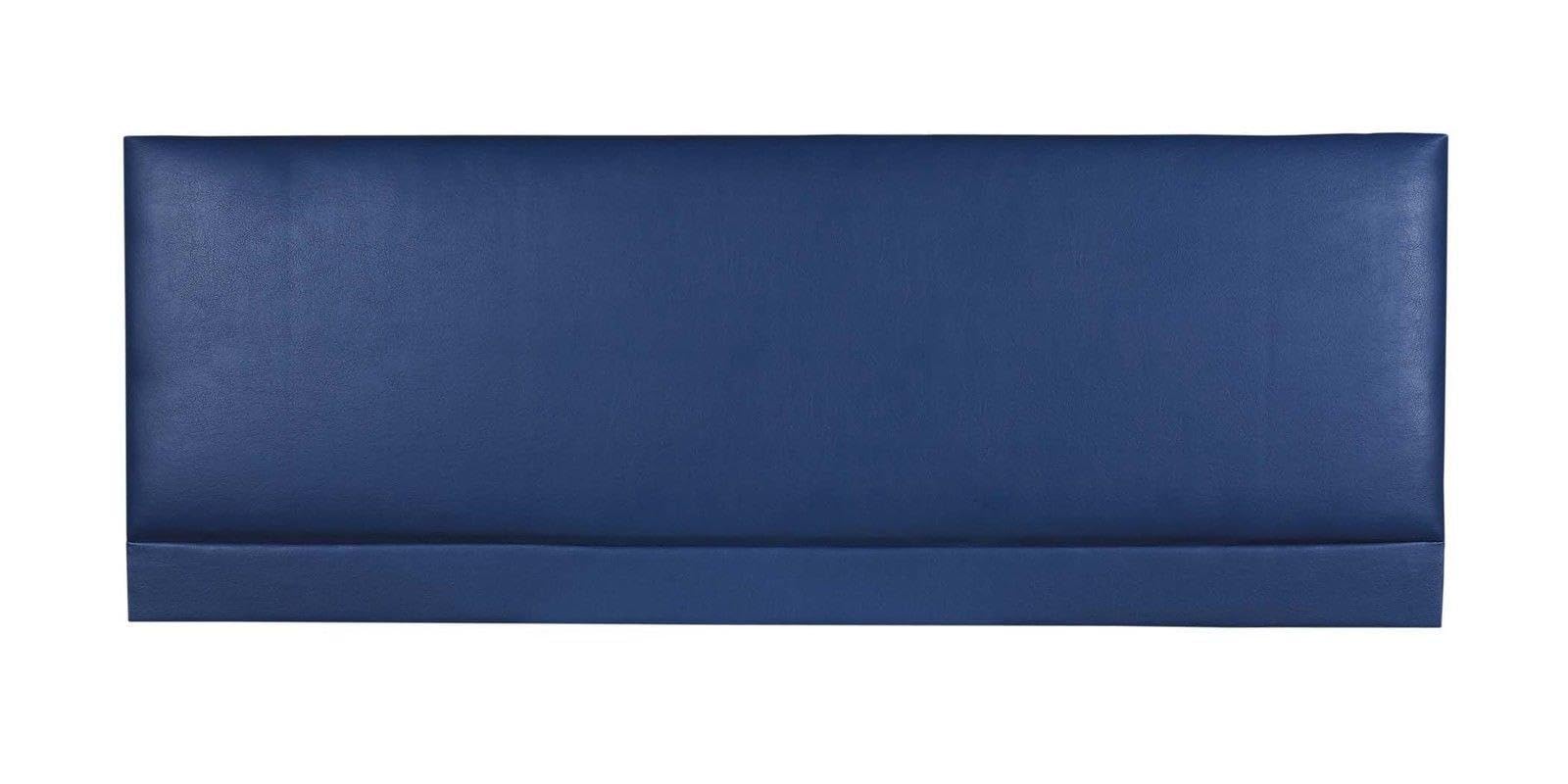 CROWNBEDSUK ROMA FAUX LEATHER HEADBOARD 2ft6,3ft,4ft,4ft6,5ft,6ft (6FT SUPER KINGSIZE, Blue)