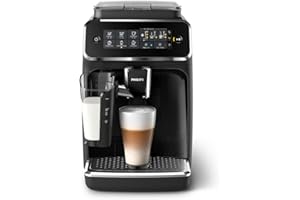 Philips 3200 Series Machine à expresso entièrement automatique, mousseur à lait LatteGo, 5 variétés de café, écran tactile in
