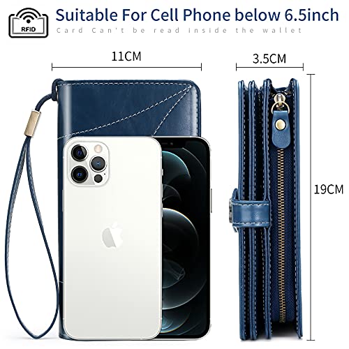 Womens Leather Wallet Ladies Wallets With Rfid Protection Black Large Capacity Trifold Change Purse Checkered Wallet Card Holder Wristlet Wallets For Women Zip Stitch Wallet