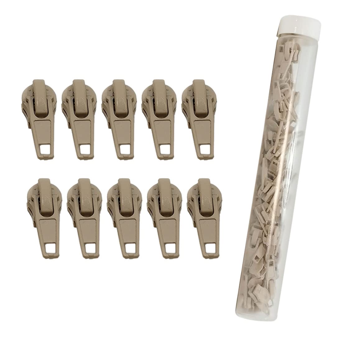 JYC CREATIVE 50 Automatic Metal Zipper Sliders 50/Tube, 5 Zipper Slider, Zipper Puller for Repairing or Assembling a Zipper, Sliders,