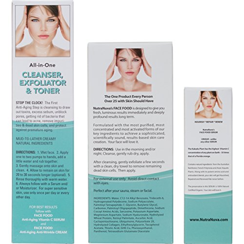 NutraNuva Face Food Natural Skin Care StoptheClock! Beauty Gift Set