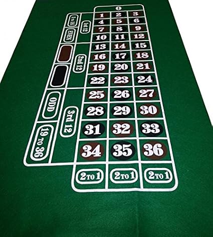 Tapis De Casino Double Face - Roulette Et Blackjack | Feutre Vert Soirée Jeux Maison Déco Vegas