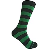 Triple M Plus Men's Mid Calf Green Dress socks,One size fits most men; Sock Size 10-13.