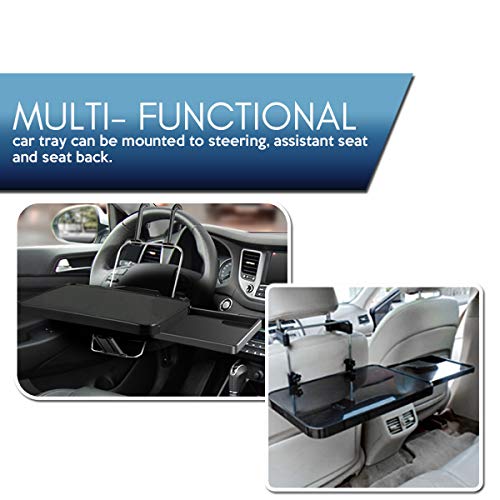 Zone Tech MultiFunctional Portable Car Seat Tray Black Table/Car