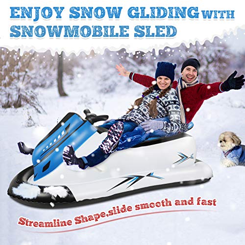 Snow Sled, Giant Snow Tube for Sledding Heavy Duty Inflatable Sled