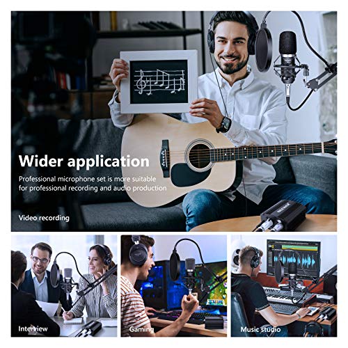 Neewer NW700 Pro Condenser Microphone and Monitor Headphones Kit with
