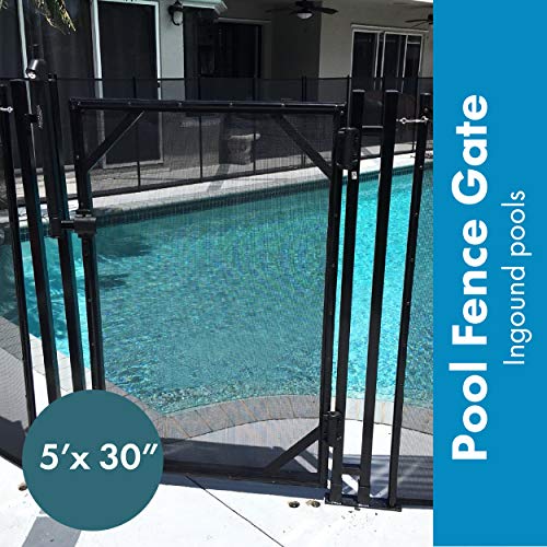 WaterWarden 5’ Pool Gate, Pool Fence Gate 30” Wide, SelfClosing and