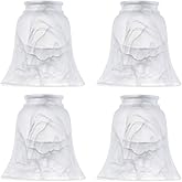 Ceiling Fan Light Covers, Transitional Style Bell Frosted Shade, Milky Scavo Glass Alabaster Shade, Perfect Ceiling Fan Globe