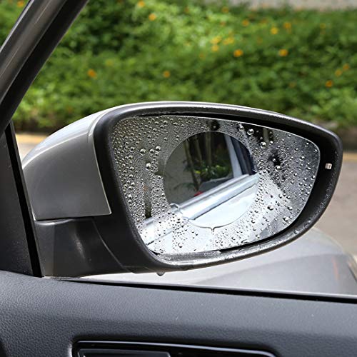 ELESKY Car Rear View Mirror Film HD Clear Rainproof Film Anti-Fog Anti-Glare Anti-Scratch Anti-Mis Rainproof Waterproof, Safe Driving Sticker