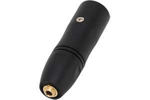 Pomya 3.5mm Female to 3 Male XLR Adapter, 12-48V to -5V Power Converter with Noise Reduction for Lavalier & Microphones, Thre