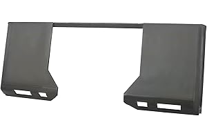 ECOTRIC 1/2" Thick Quick Tach Cut Out Mount Plate, Steel Skid Steer Quick Tach Attachment Adapter Plate Compatible with Bobcat, Kubota Tractors with One Year Warranty